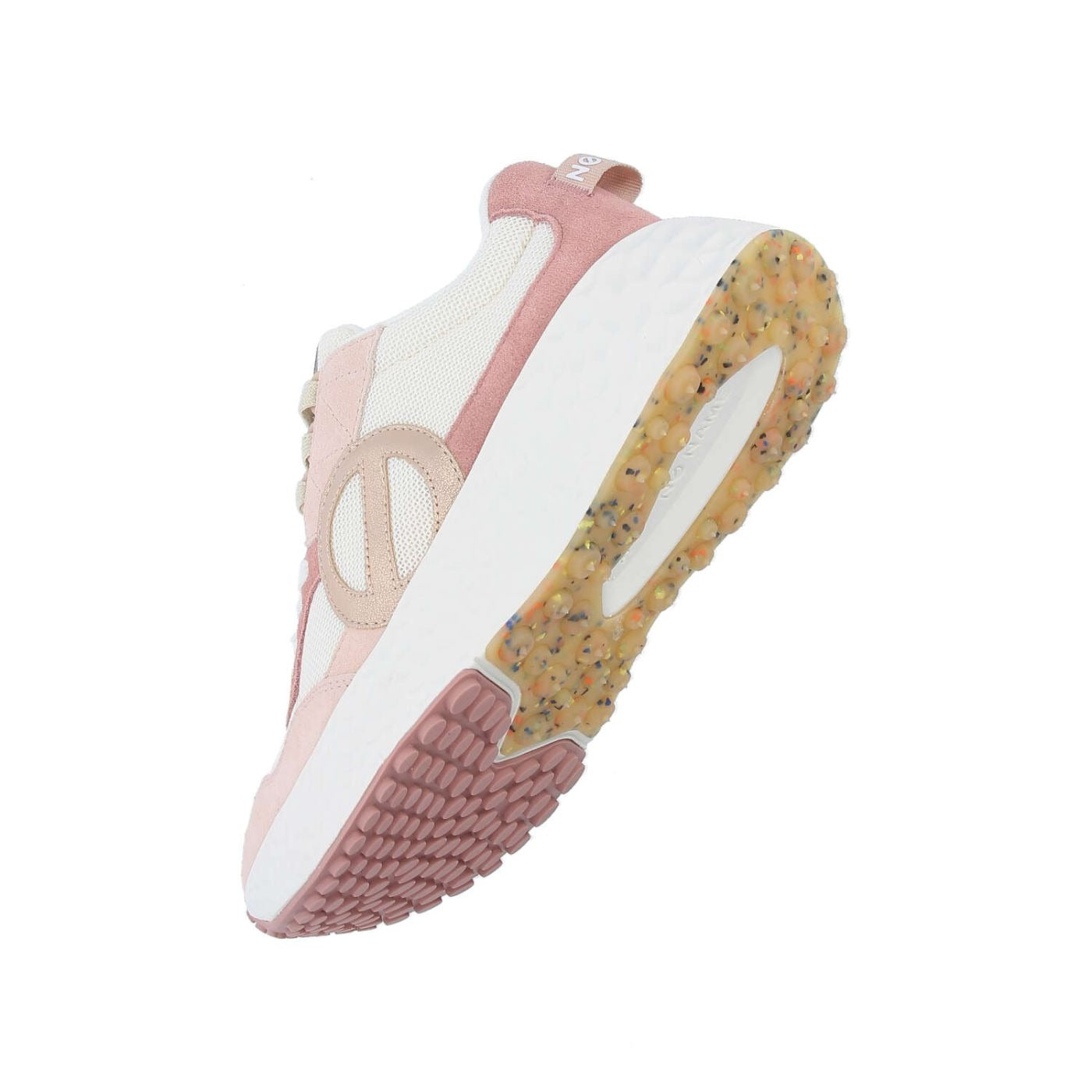 NØ NAME Sneaker Donna CARTER JOGGER W Pink/Dove/Salmon – Suede + GRS, Platform 5 cm