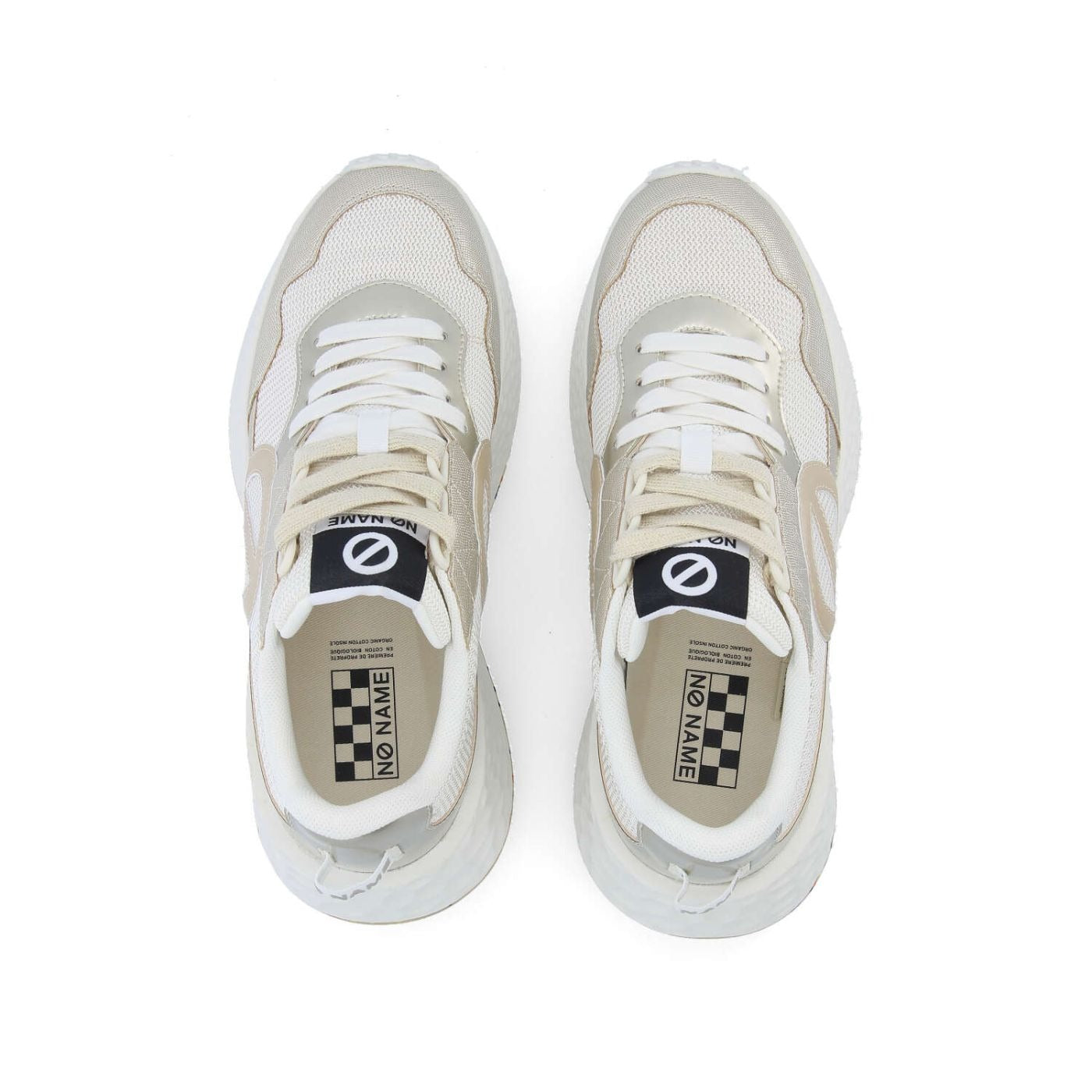 NØ NAME Sneaker Donna CARTER JOGGER W GOLD/DOVE/GOLD – Platform 5 cm, Soletta GOTS