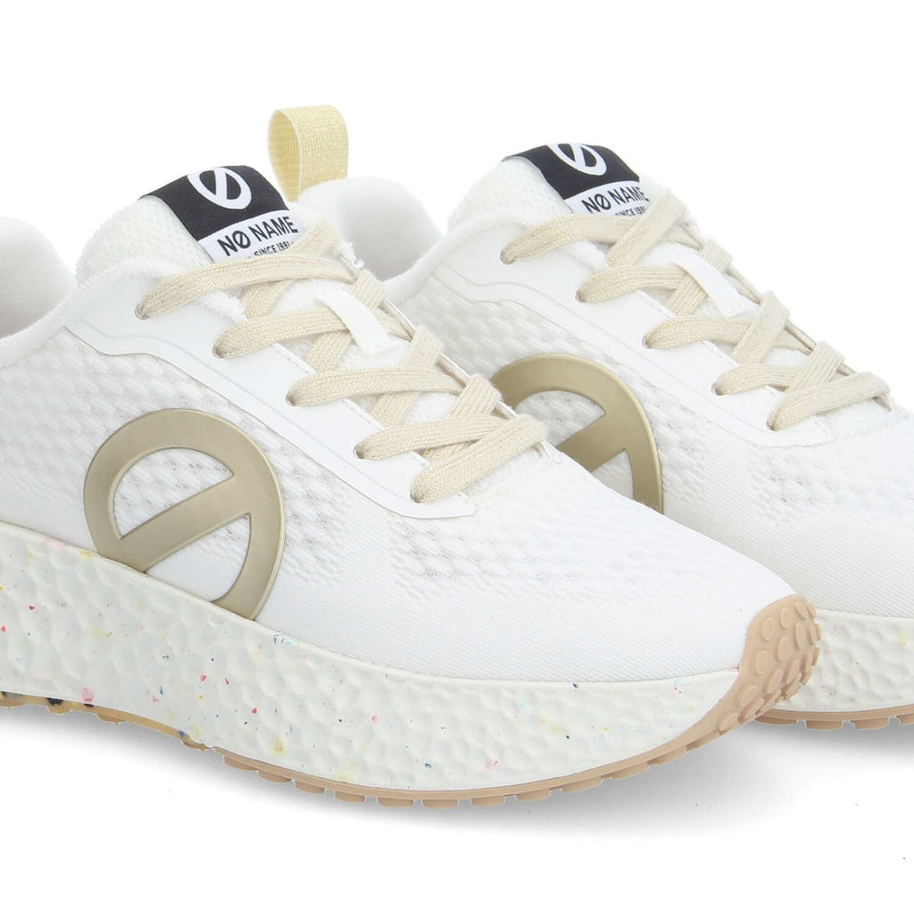 NØ NAME Sneaker Donna CARTER FLY W Bianco/Dorato – Platform 5 cm Eco GRS/GOTS