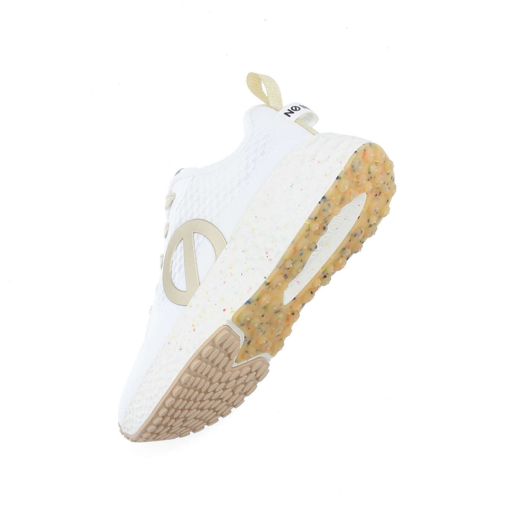 NØ NAME Sneaker Donna CARTER FLY W Bianco/Dorato – Platform 5 cm Eco GRS/GOTS