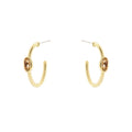 SODINI Orecchini Donna Emilia Champagne a Cerchietto con Cristallo Ovale 800055W
