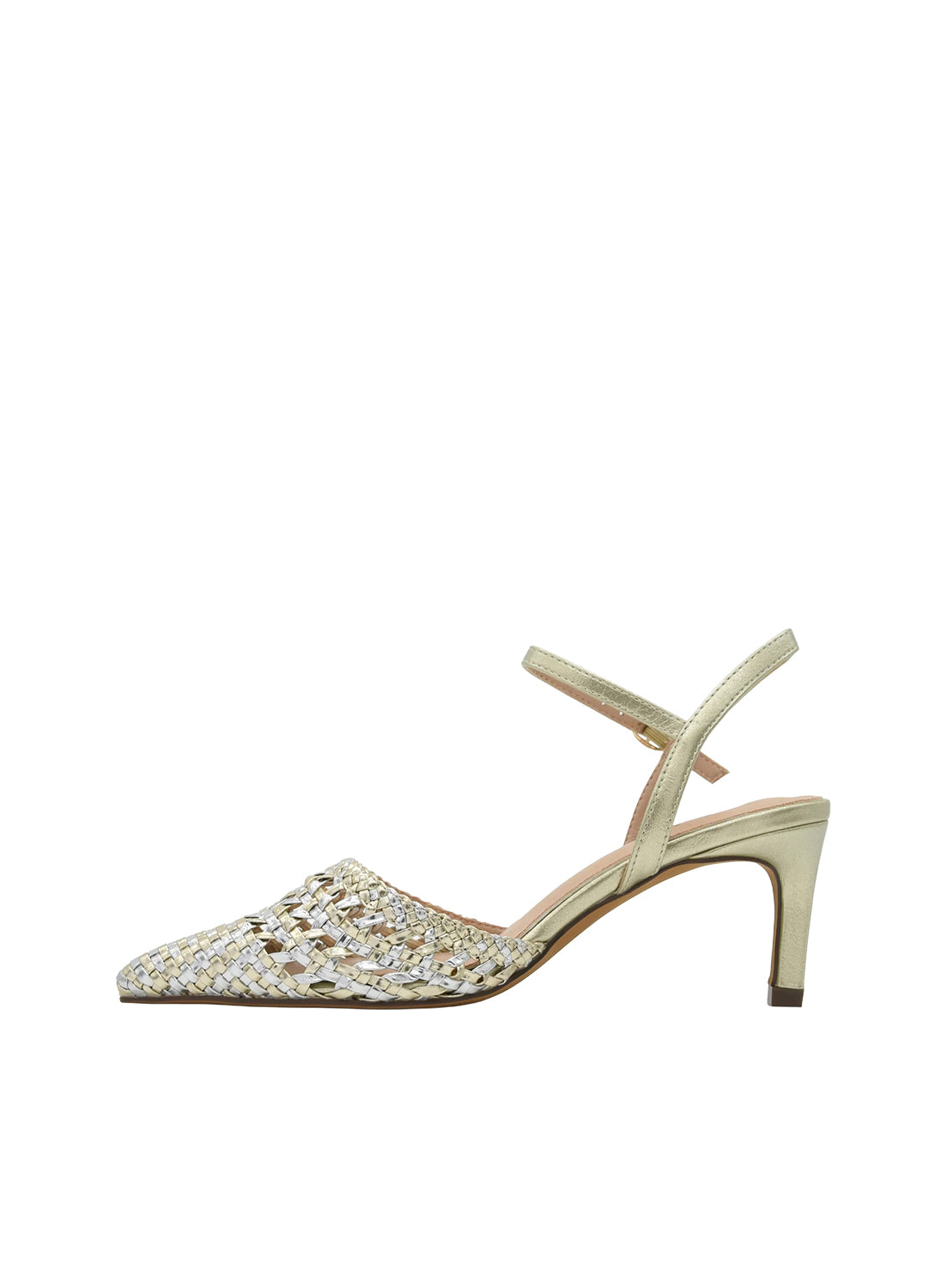 AZAREY 613L254 Slingback Donna Oro Argento Tacco 7 Soletta Pelle