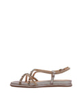 AZAREY 494K982 Sandalo Donna Oro Rosa Strass Tacco 2 Soletta Pelle