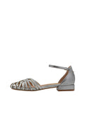 AZAREY 494K977 Sandalo Donna Argento Pietre Tacco 2 Soletta Pelle