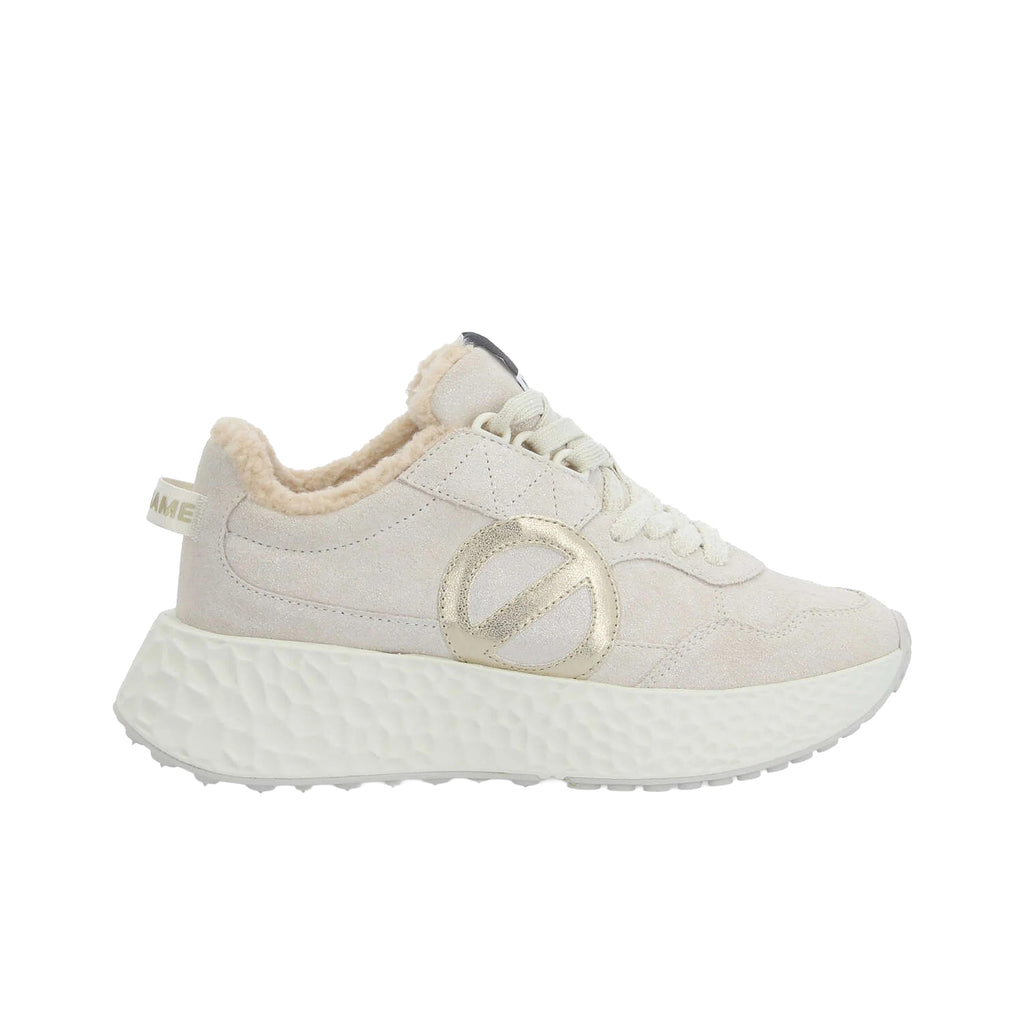 NØ NAME CARTER JOGGER W Sneaker Donna Dove/Dove in Camoscio Glitter