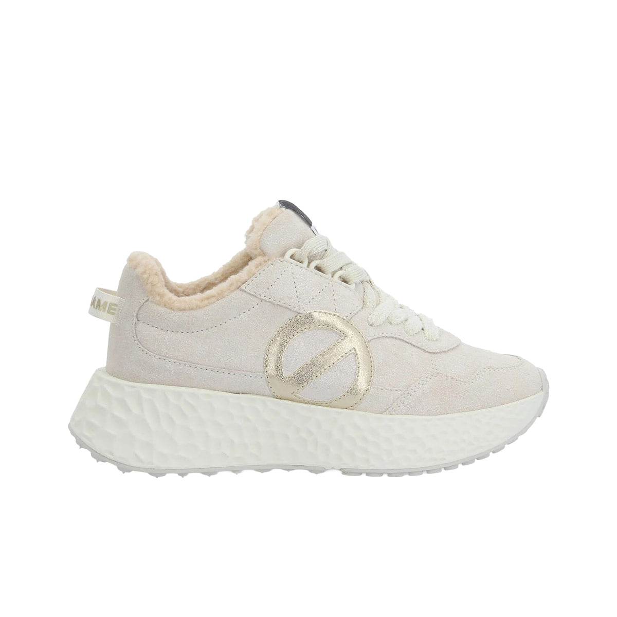 NØ NAME CARTER JOGGER W Sneaker Donna Dove/Dove in Camoscio Glitter