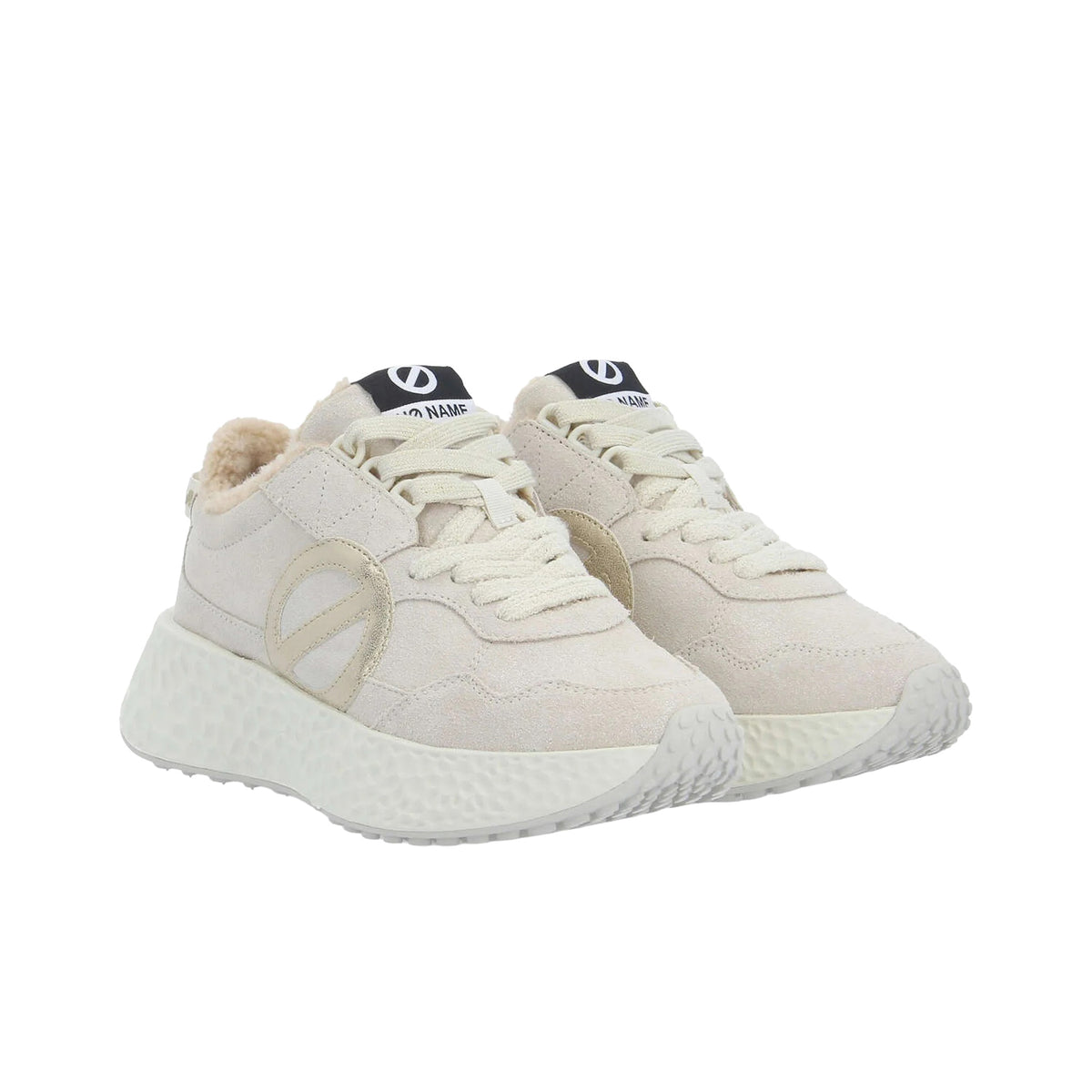 NØ NAME CARTER JOGGER W Sneaker Donna Dove/Dove in Camoscio Glitter