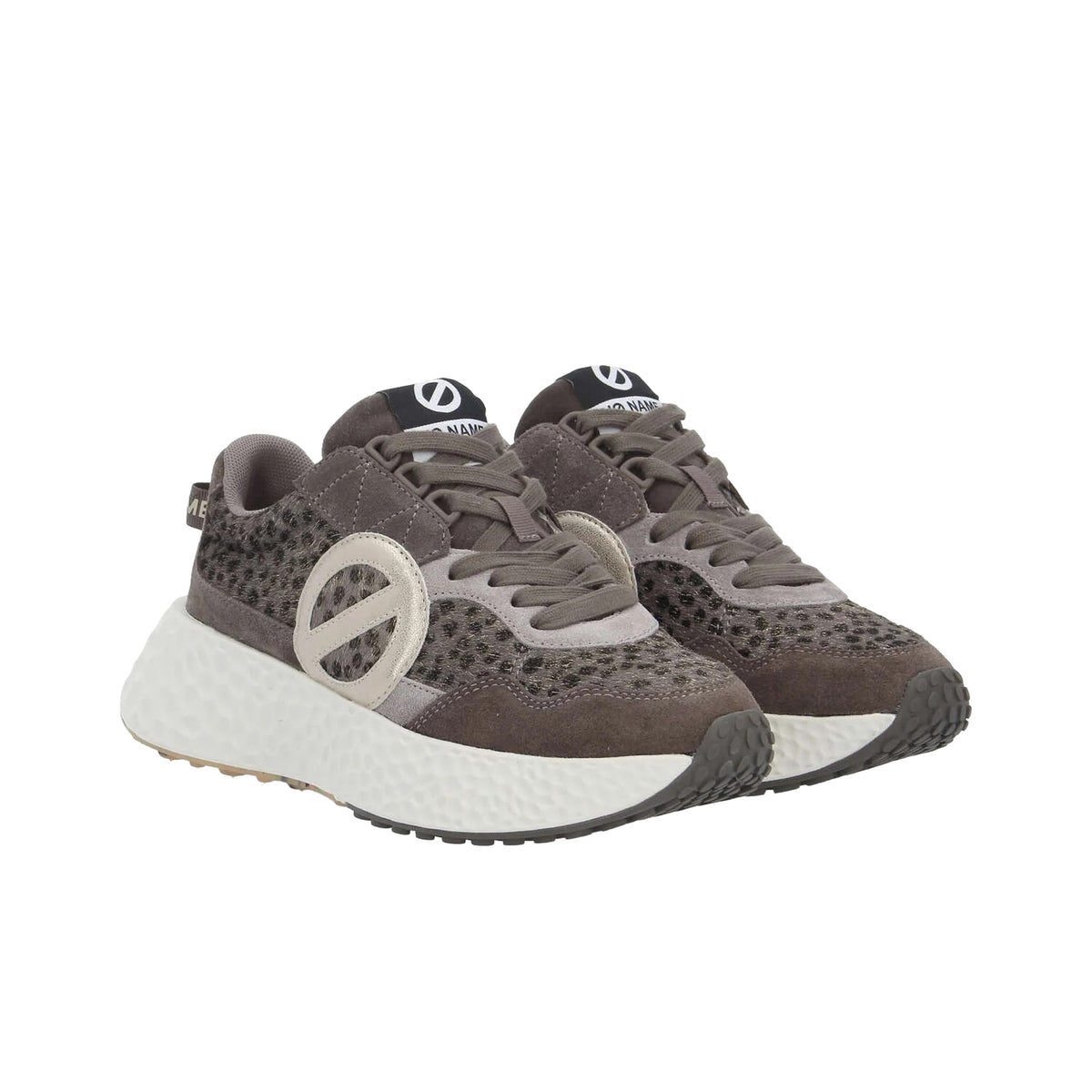 NØ NAME Carter Jogger W Sneaker Donna Grey/Carbone Animalier