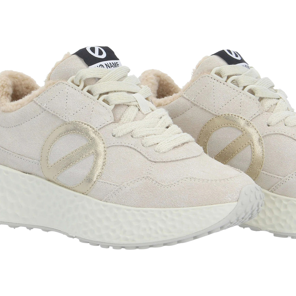 NØ NAME CARTER JOGGER W Sneaker Donna Dove/Dove in Camoscio Glitter