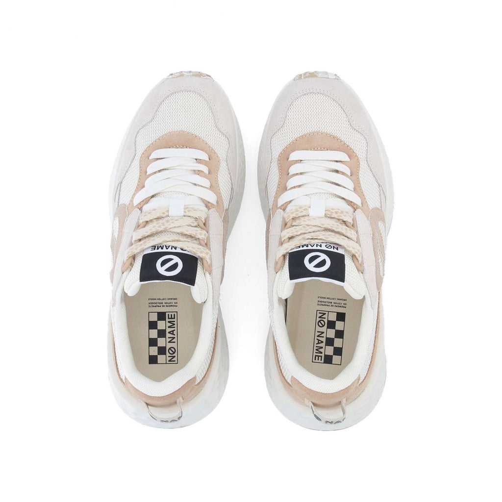 NØ NAME Carter Jogger W sneaker donna Dove/Dove/Nude suede+GRS platform 5cm lacci 2