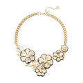 SODINI Collana Donna Corta La Dame Oro con Catena Groumette e Fiori 552400