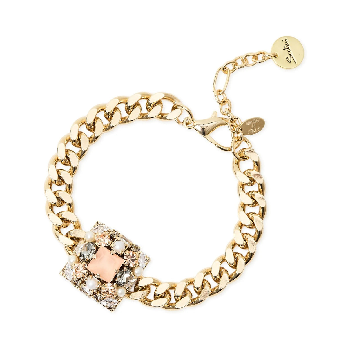 SODINI Bracciale Groumette e Charm Quadrato Hera Multicolor 552460