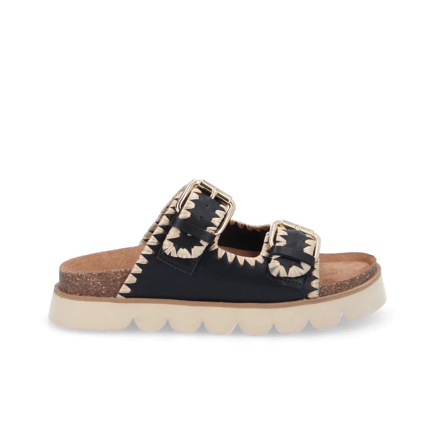 NØ NAME Sandali Donna Sandy Edge W Nero Beige Mule (Copia)