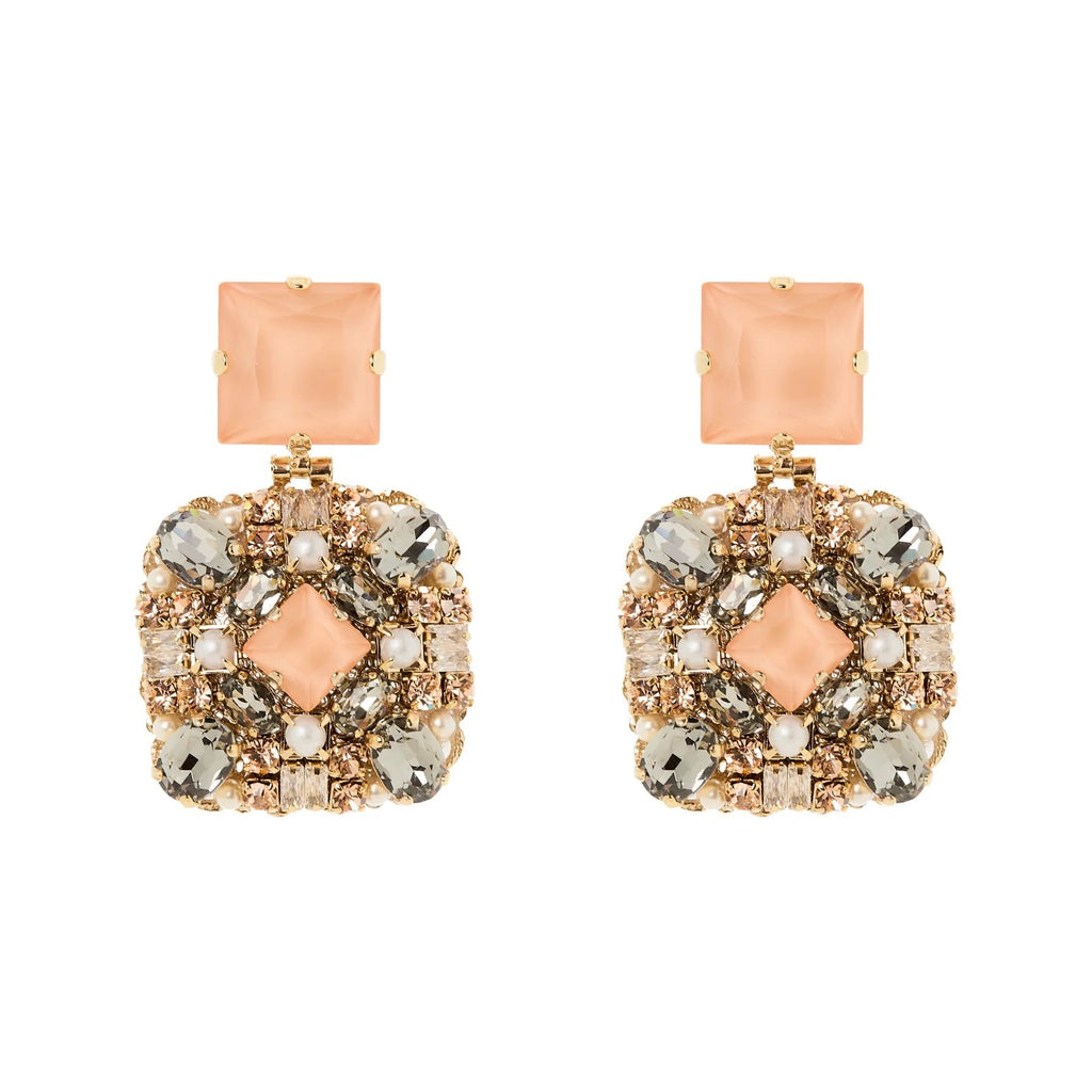 SODINI Orecchini Cristallo e Charm Quadrato Hera Multicolor 552470