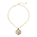 SODINI Collana Donna Corta La Dame Oro con Catena Forzatina e Fiore Pendente 552405