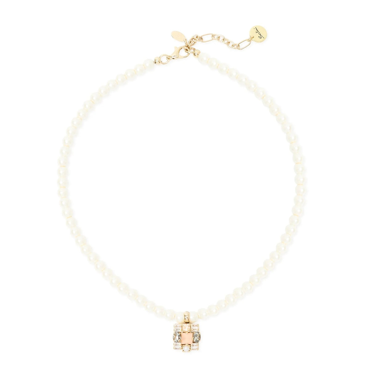 SODINI Girocollo Perle Charm Quadrato Hera Multicolor 552455