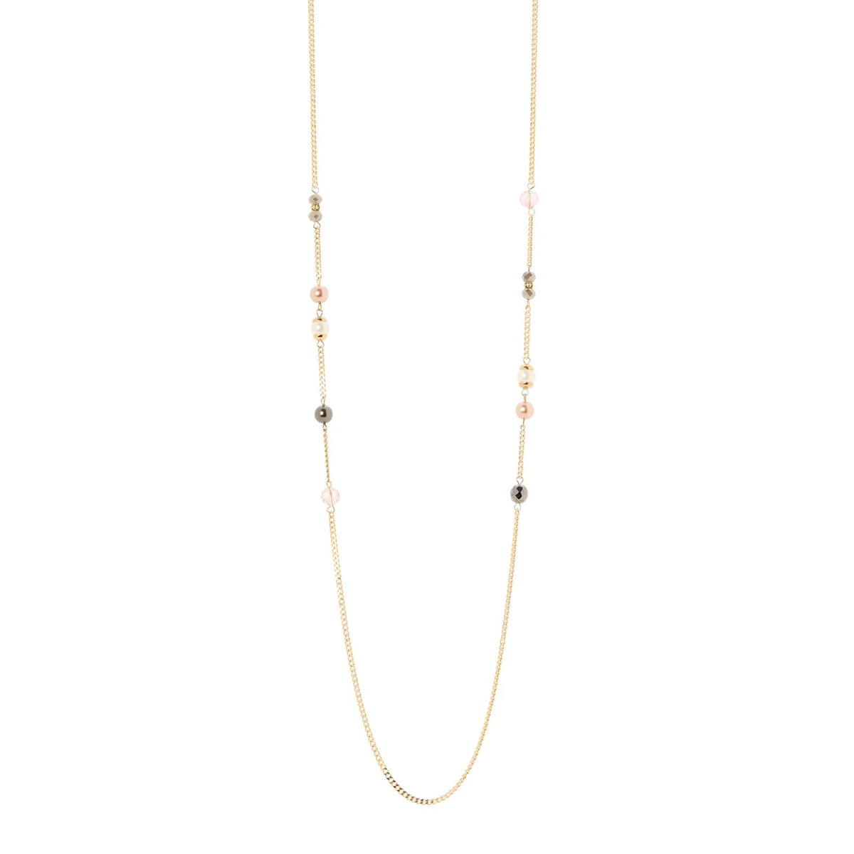 SODINI Collana Donna Lunga Hera Multicolor con Catena Groumette, Perline e Sfere 552452