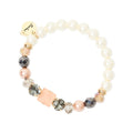 SODINI Bracciale Donna Elastico Hera Multicolor con Grandi Perle, Cristalli e Perline 552464