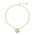 SODINI Collana Donna Corta La Dame Oro con Catena Groumette e Fiore 552406
