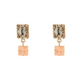 SODINI Orecchini Donna Hera Multicolor con Charm Geometrico e Cristallo Pendente 552480