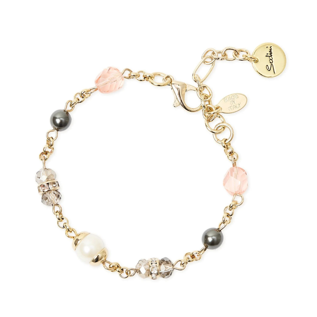 SODINI Bracciale Donna Hera Multicolor con Tre Charm, Perline e Sfere 552468