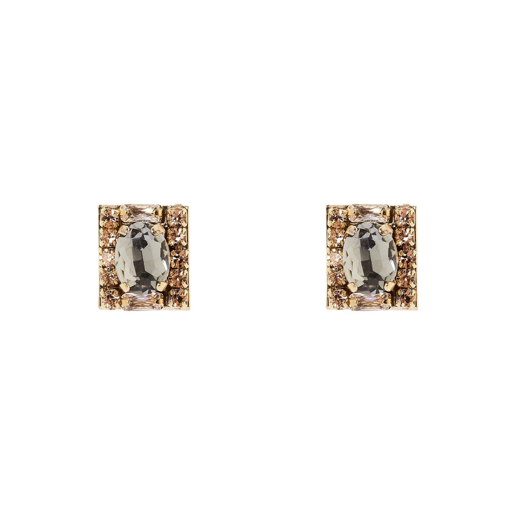 SODINI Orecchini Donna Hera Grigio con Charm Geometrico, Cristalli e Zirconi 552483