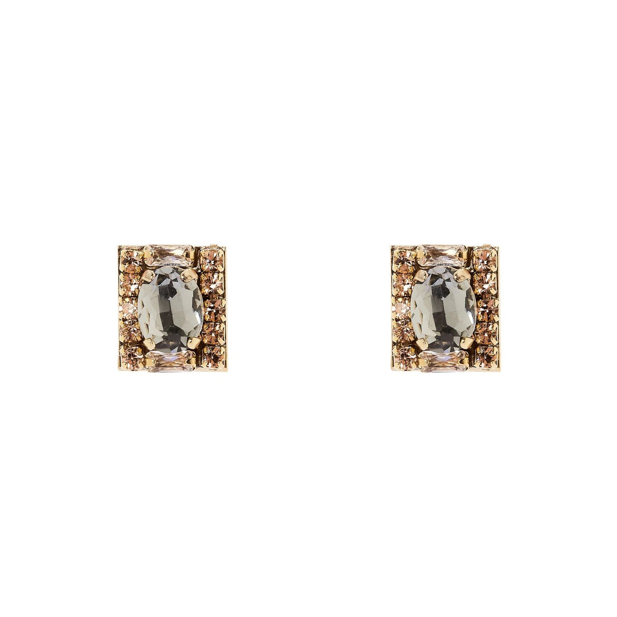 SODINI Orecchini Donna Hera Grigio con Charm Geometrico, Cristalli e Zirconi 552483
