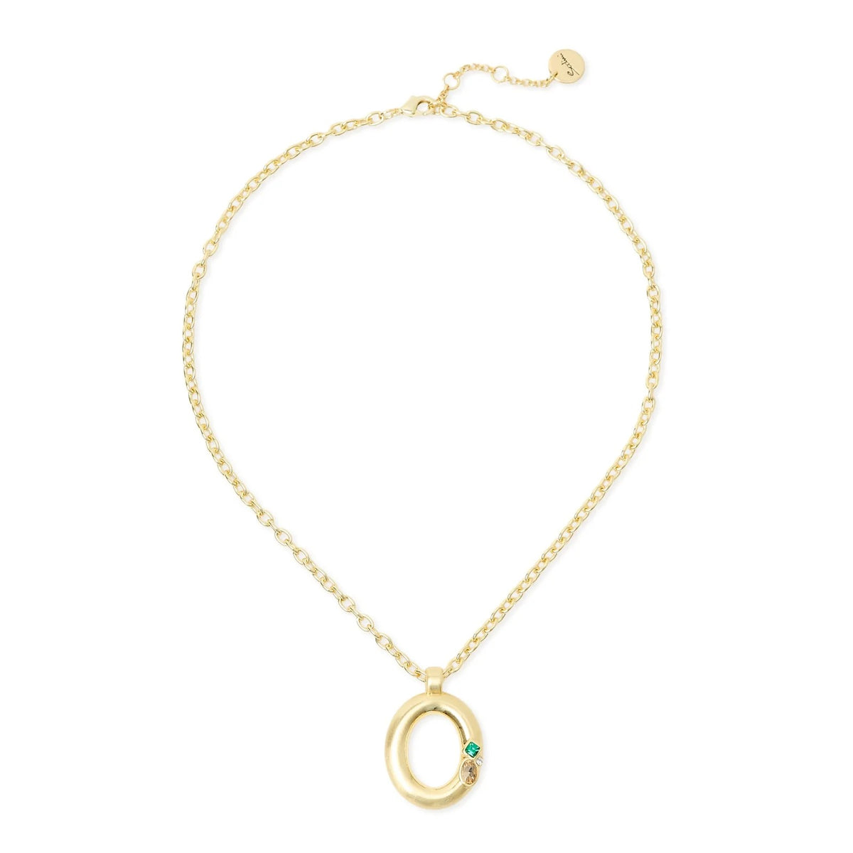 SODINI Collana Donna Corta Emilia Multicolor con Pendente Ovale Bombato e Cristalli 800038W