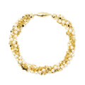 SODINI Collana Donna Torchon Eve Oro e Bianco con Paillettes e Perle 912940
