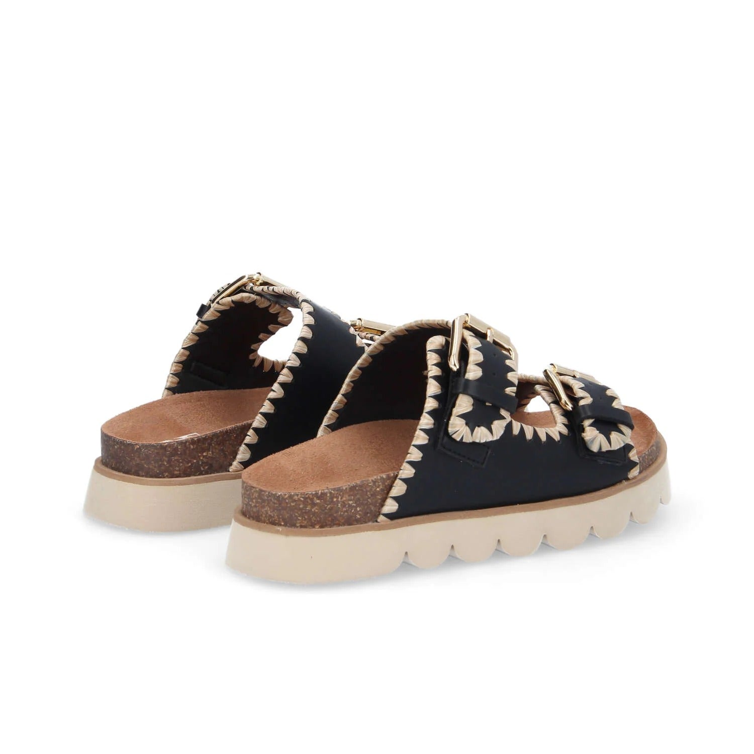 NØ NAME Sandali Donna Sandy Edge W Nero Beige Mule (Copia)