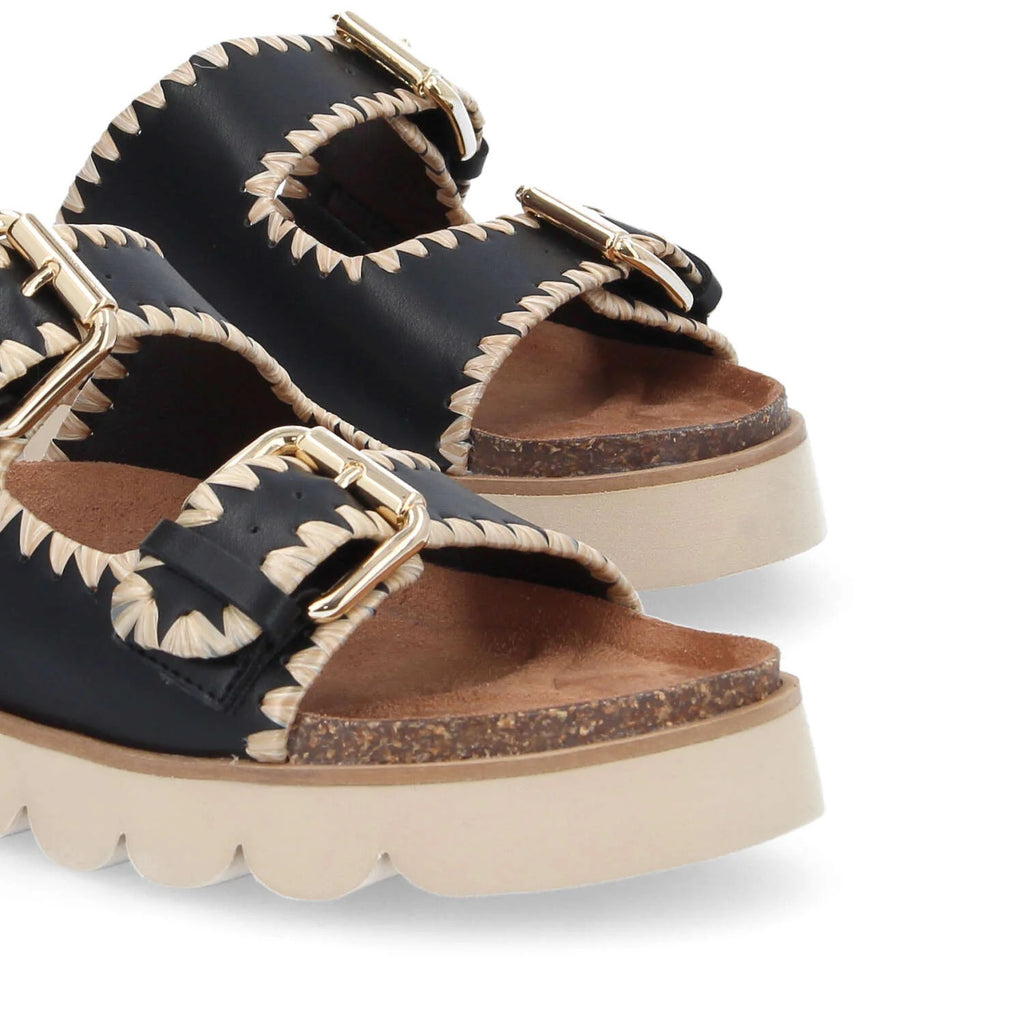 NØ NAME Sandali Donna Sandy Edge W Nero Beige Mule (Copia)