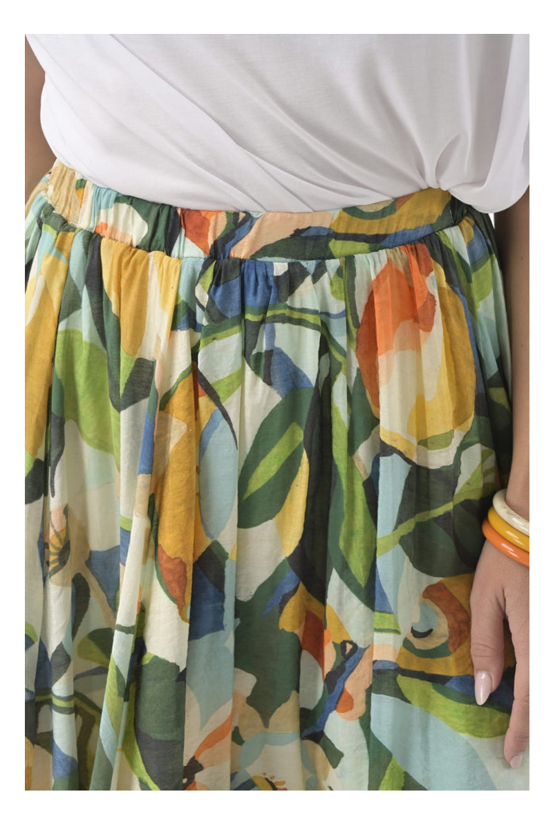 ORFEO PARIS LYDIA SK391 gonna donna multicolor elastico vita