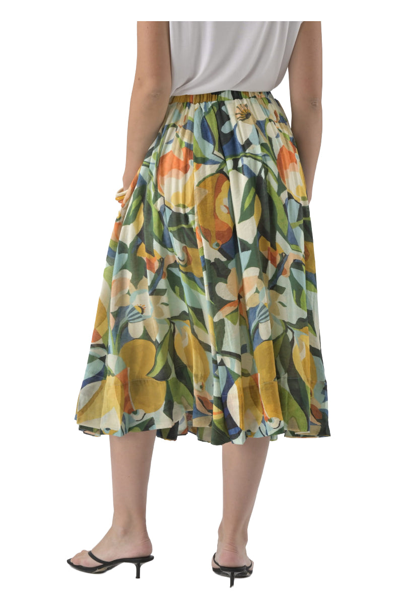 ORFEO PARIS LYDIA SK391 gonna donna multicolor elastico vita