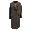 LUCREZIA T Cappotto Doppiopetto Over Marrone Mélange L24721LU220 – Lana Mohair Alpaca – Made in Italy