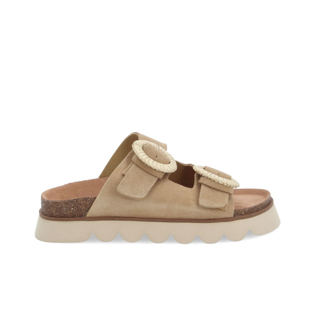 NØ NAME Sandy Slap W sandali donna beige in pelle