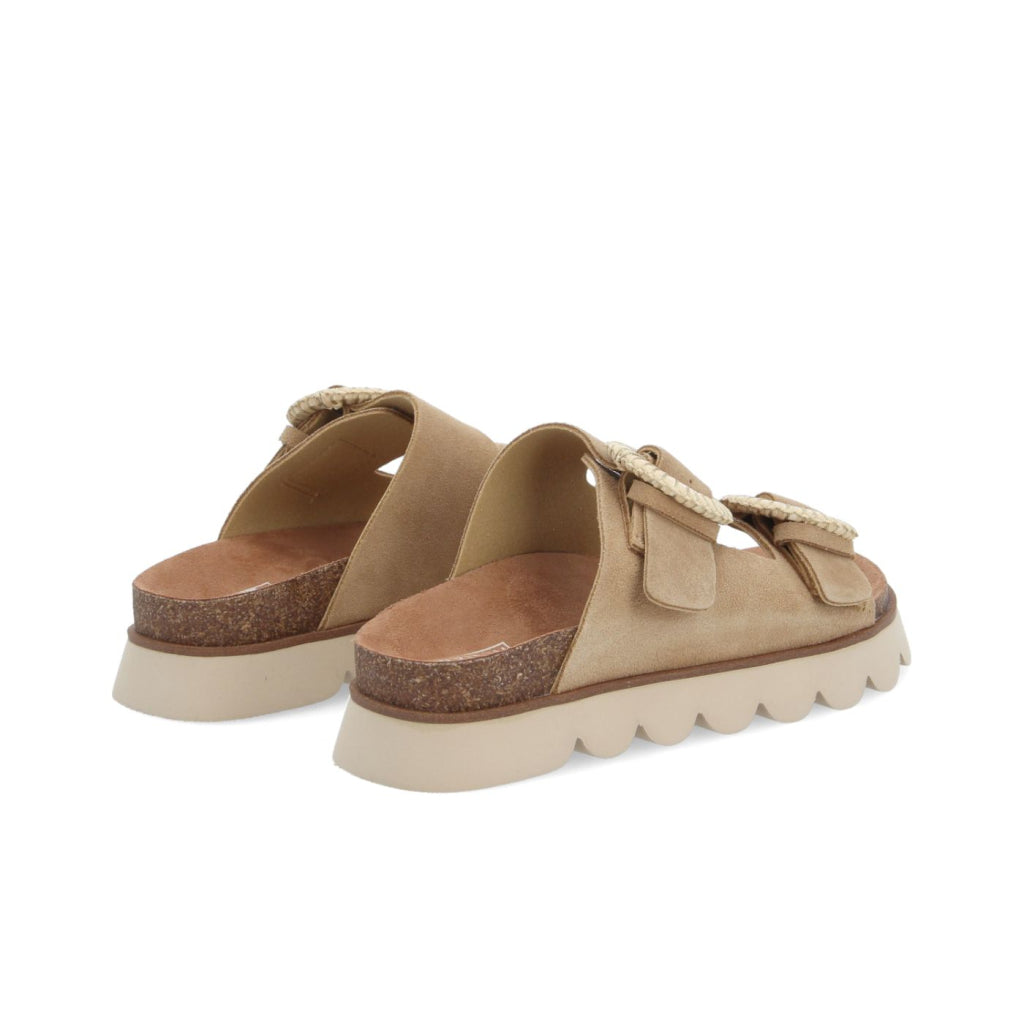 NØ NAME Sandy Slap W sandali donna beige in pelle