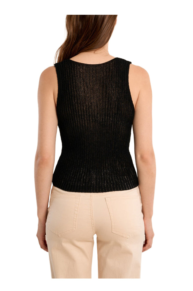 MOLLY BRACKEN LA1977EE top donna costine spalla larga con inserto