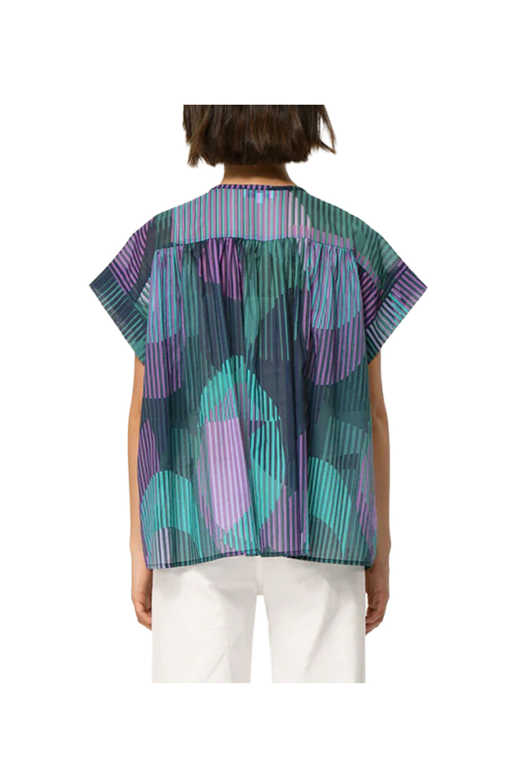 TO-FINA-K LA FEE MARABOUTEE Blusa Geometrica Cotone Made Italy