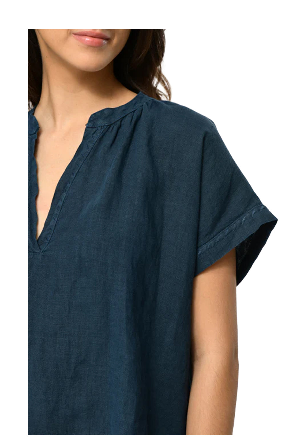 TO-FLACON LA FEE MARABOUTEE Blusa Lino Petrolio Made in Italy