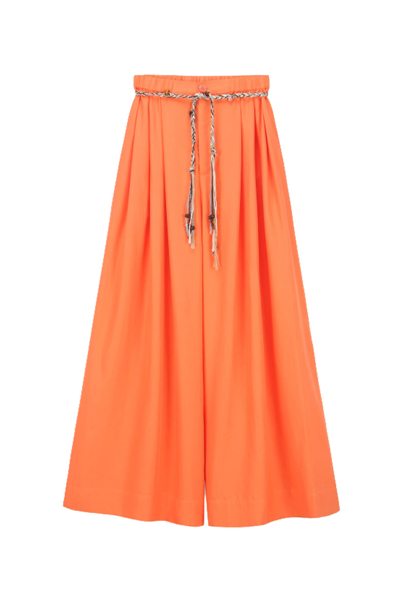 ORFEO PARIS LIOR PT393 pantalone donna palazzo tencel vita elastica