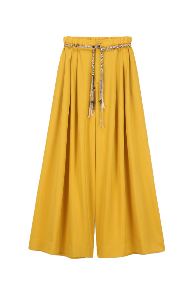 ORFEO PARIS LIOR PT393 pantalone donna palazzo tencel vita elastica