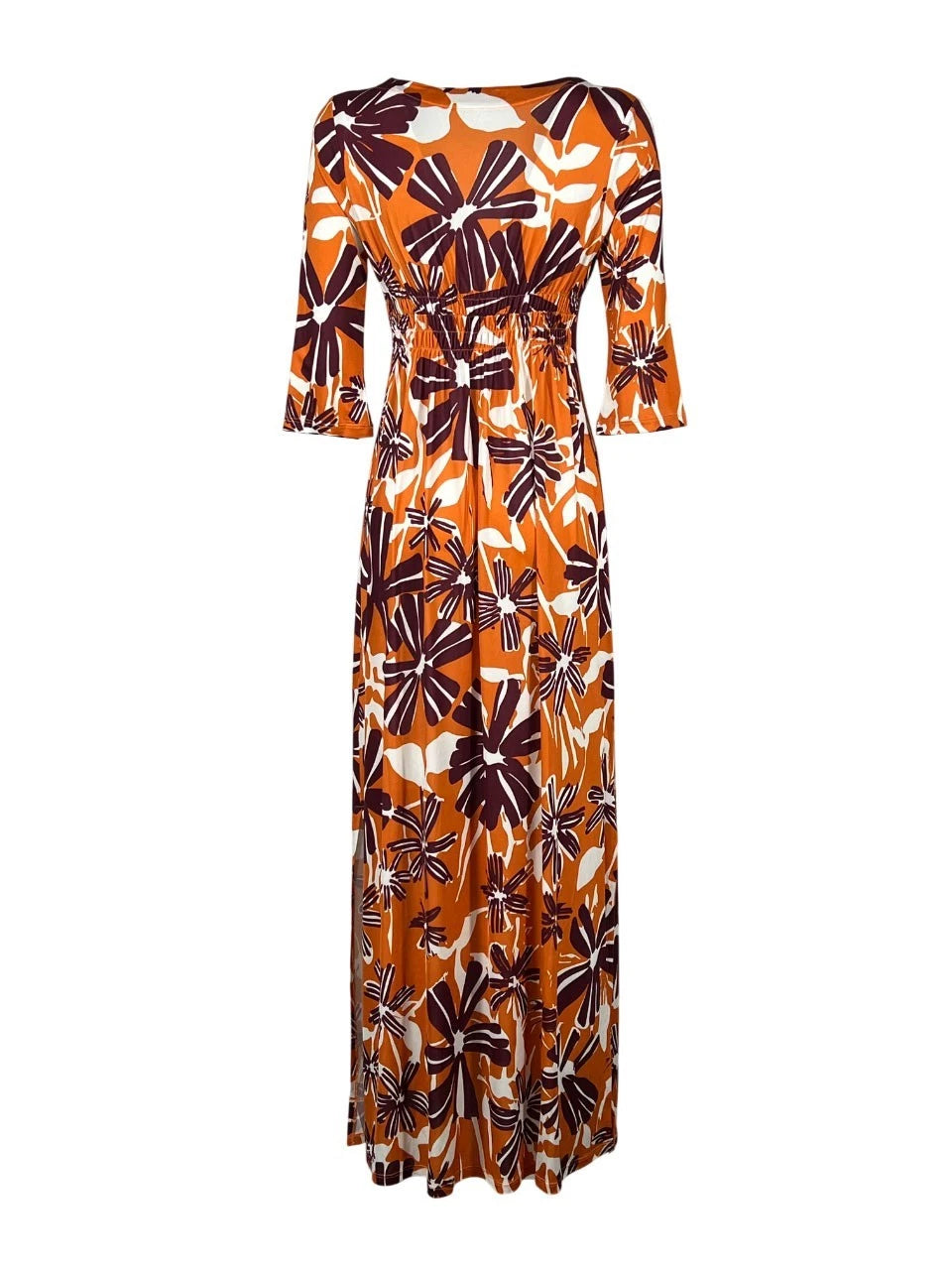 JUSTMINE Abito Donna E2637 1244 Long Kaftan Fantasia Multicolor Made in Italy