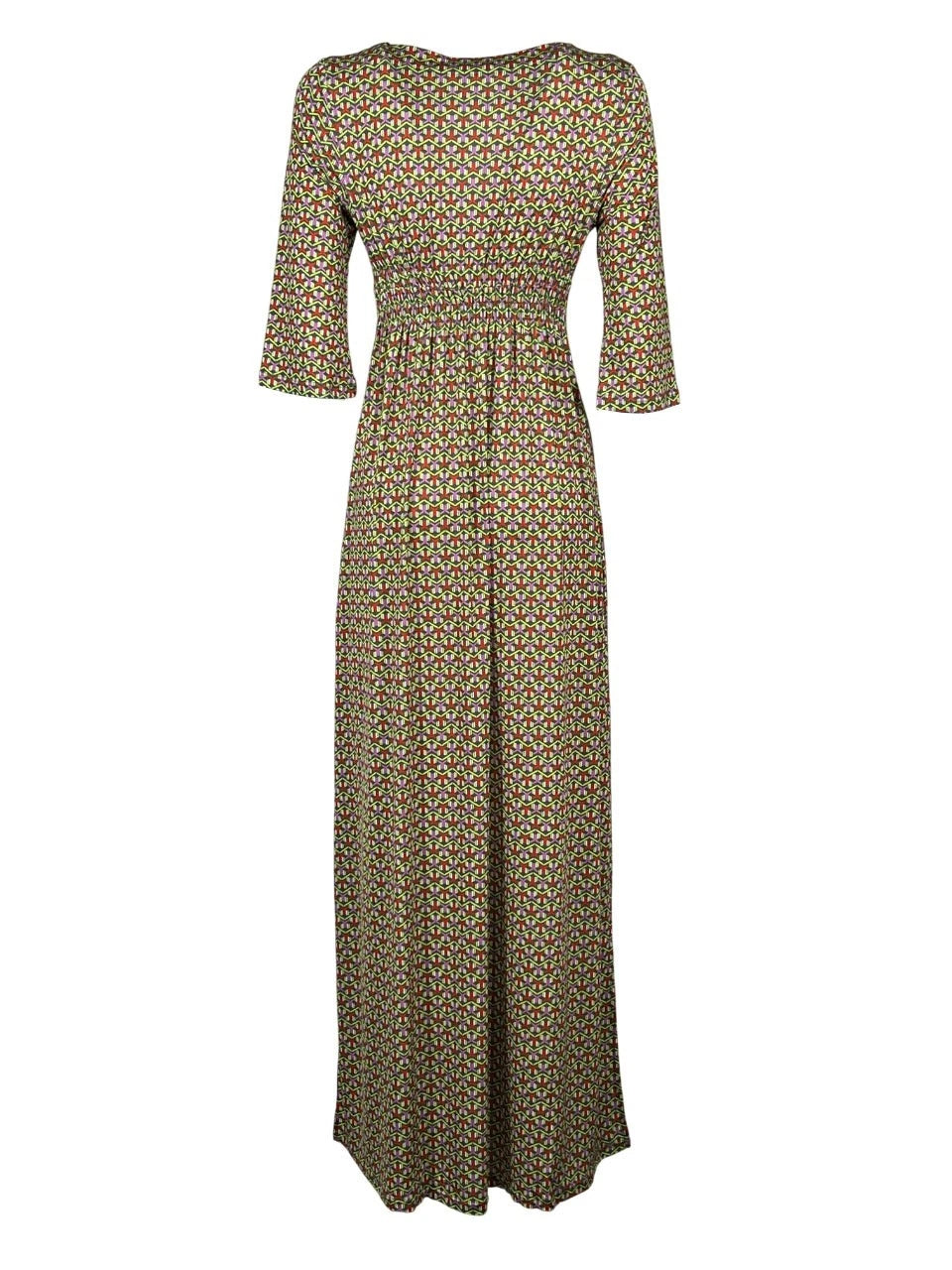 JUSTMINE Abito Donna E2637 1266 Long Kaftan Fantasia Multicolor Made in Italy