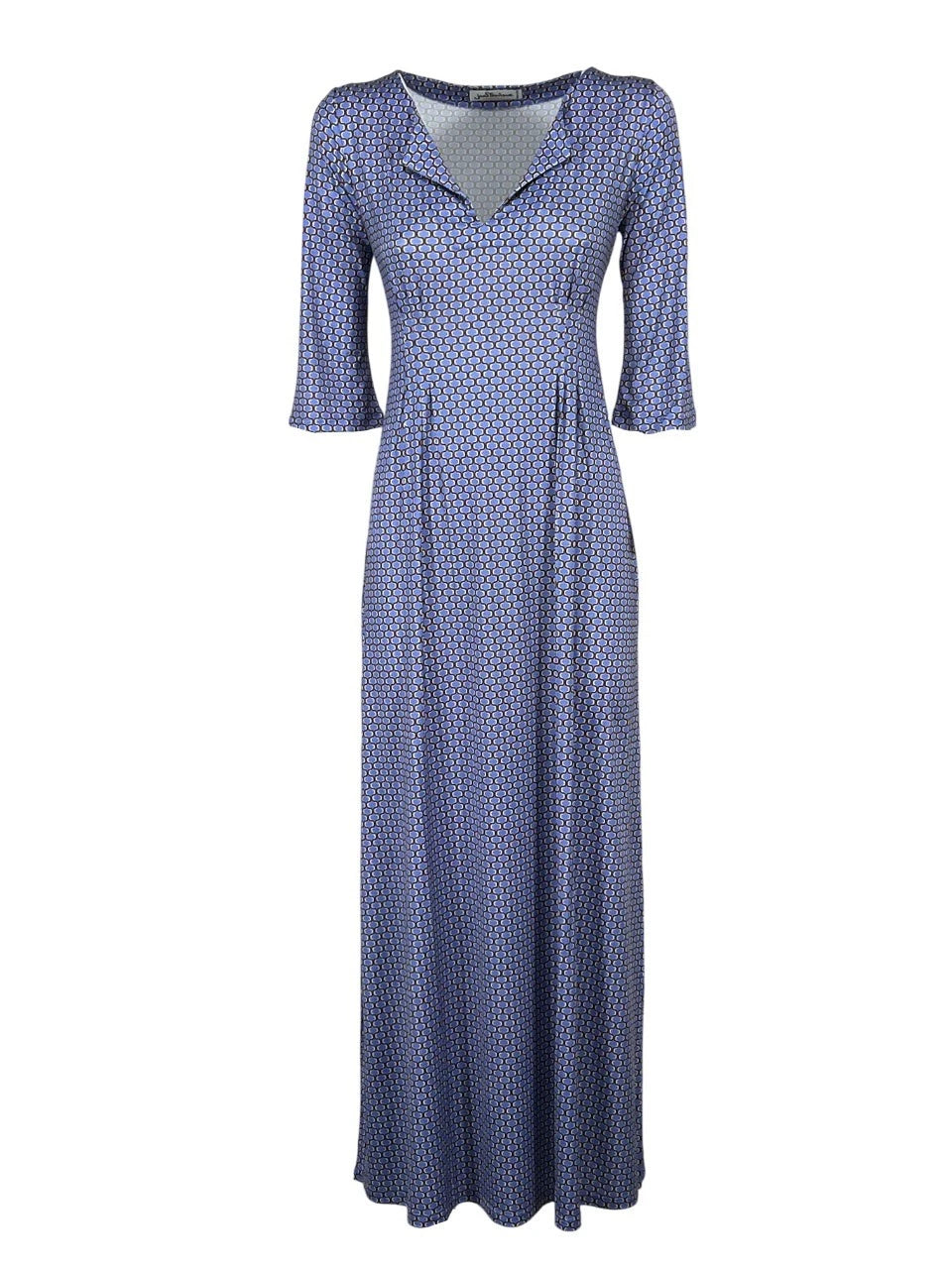 JUSTMINE Abito Donna E2637 1267 Long Kaftan Fantasia Multicolor Made in Italy