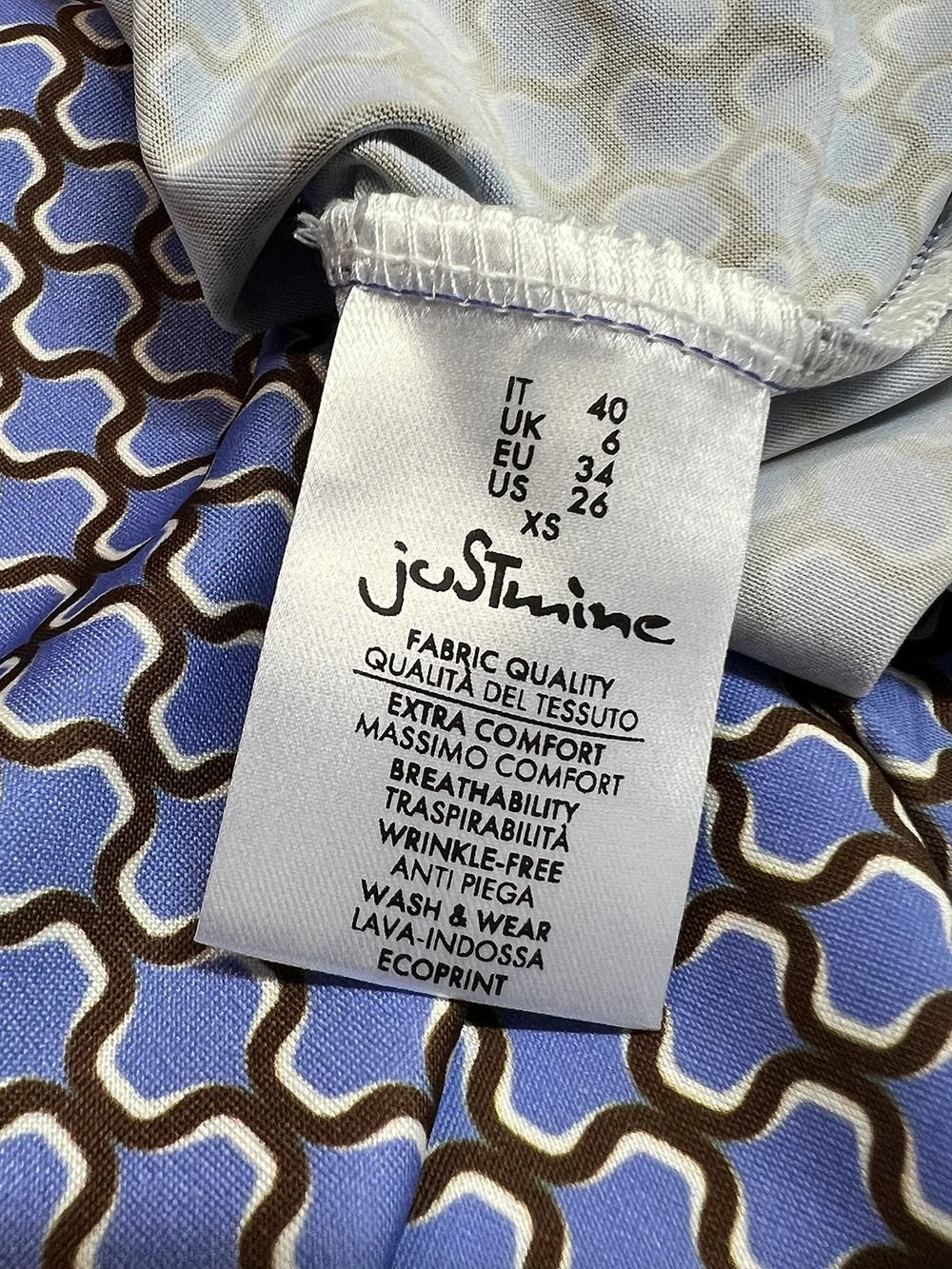 JUSTMINE Abito Donna E2637 1267 Long Kaftan Fantasia Multicolor Made in Italy
