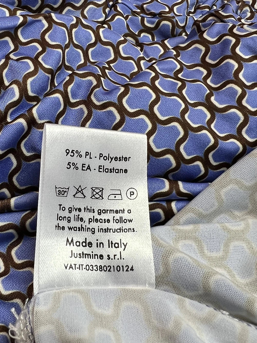 JUSTMINE Abito Donna E2637 1267 Long Kaftan Fantasia Multicolor Made in Italy