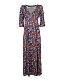 JUSTMINE Abito Donna E2637 1268 Long Kaftan Fantasia Multicolor MADE IN ITALY