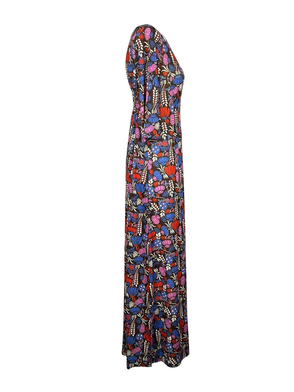JUSTMINE Abito Donna E2637 1268 Long Kaftan Fantasia Multicolor MADE IN ITALY