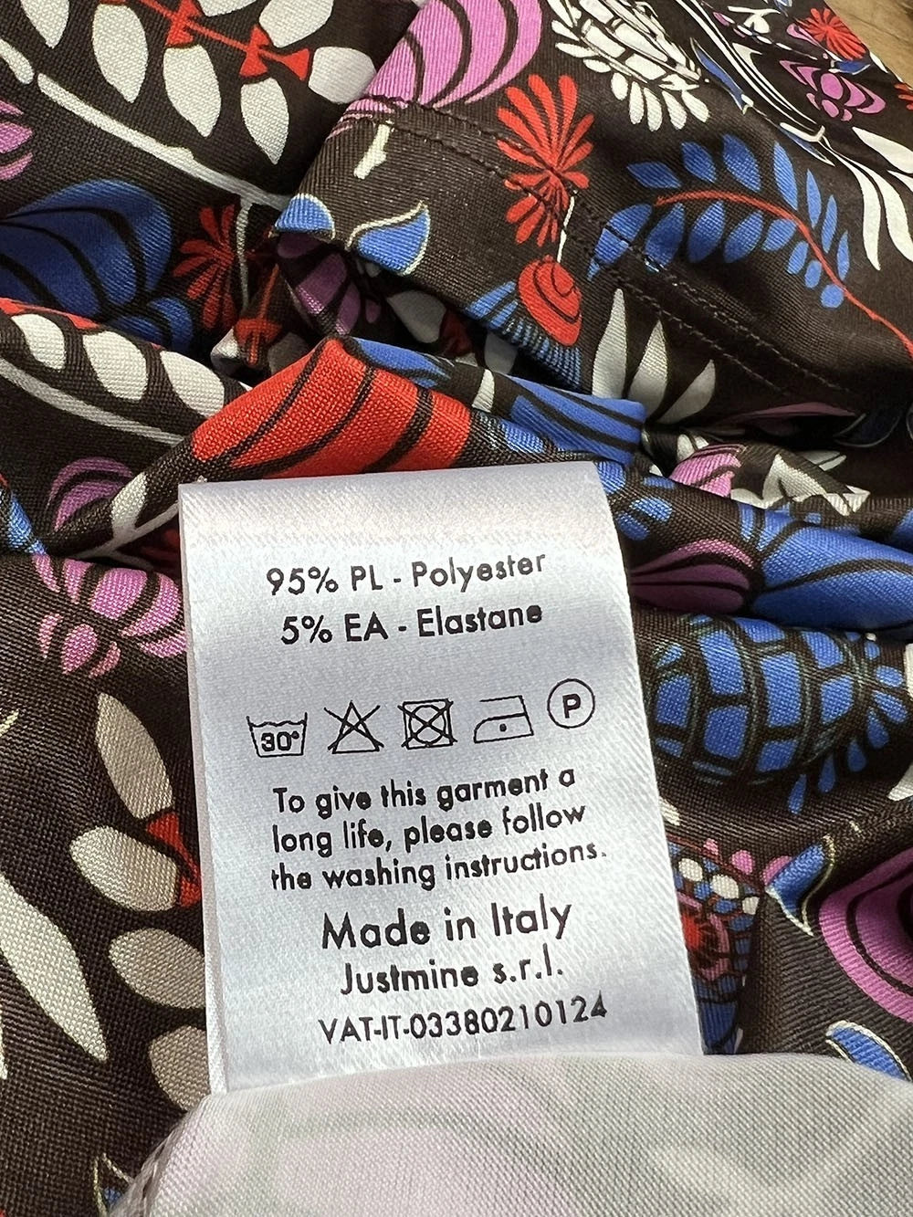 JUSTMINE Abito Donna E2637 1268 Long Kaftan Fantasia Multicolor MADE IN ITALY