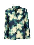 4.10 BottegaChilometriZero DD26805 GURU camicia donna fantasia macchia blu/acqua